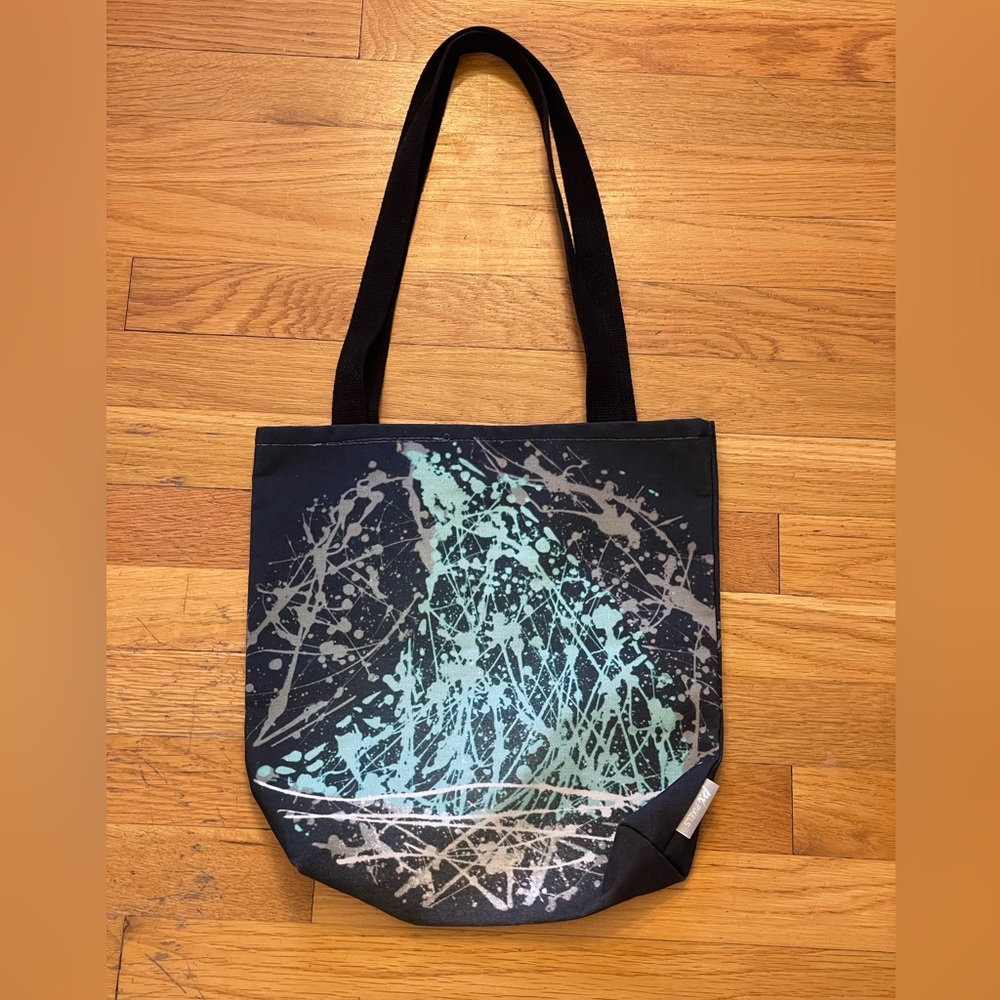 Tote Bag (Small) w/ shark fin drip design